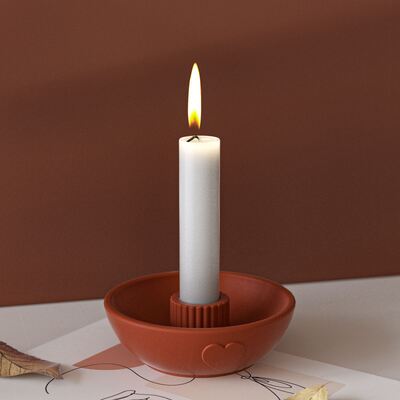 Ins Minimalist Style Heart-shaped Circular Storage Bowl Candle Cup Silicone Mold DIY Aromatherapy Gypsum Candle Holder