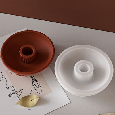 Ins Minimalist Style Heart-shaped Circular Storage Bowl Candle Cup Silicone Mold DIY Aromatherapy Gypsum Candle Holder