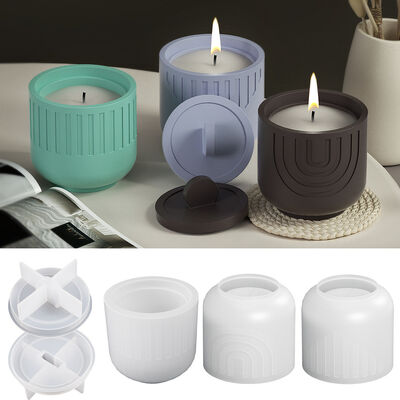 DIY Crystal Dropping Gel Cement Cup Jar Silicone Mold Creative Gypsum Candle Cup Decoration Mirror Silicone Mold