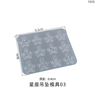DIY Crystal Dropper Mold 12 Constellation Pendant Earrings Jewelry Silicone Mold Spot Wholesale