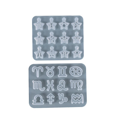 DIY Crystal Dropper Mold 12 Constellation Pendant Earrings Jewelry Silicone Mold Spot Wholesale