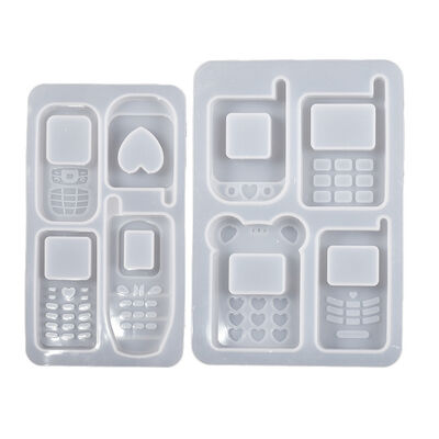 DIY Drip Glue Flowing Sand Mold For Mobile BB Interphone Phone Flowing Sand Pendant Keychain Silicone Mold