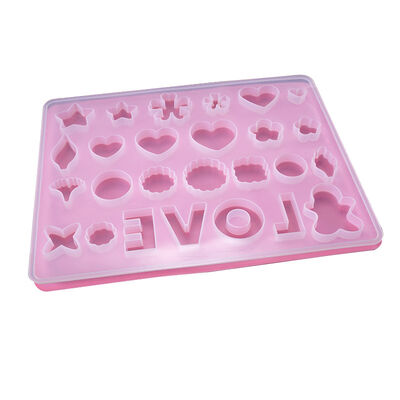 Crystal Dropper LOVE Silicone Mold Sugar Flipping Mold Cake Mold Cake Baking Decoration Flower English Word Mold