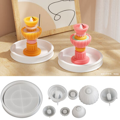 DIY Candle Stack-Up Silicone Mold For Scented Candles, Candle Holder, Round Wishing Well Stack-Up Mold