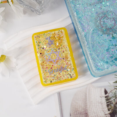Resin Quicksand Photo Frame Platform Mold, Rectangular And Circular Quicksand Bar Holder, Hanging Tag, Silicone Mold