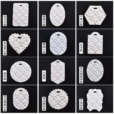 Crystal Dropper Mold DIY Clover Heart-shaped Hexagonal Hanging Wave Elliptical Silicone Mold