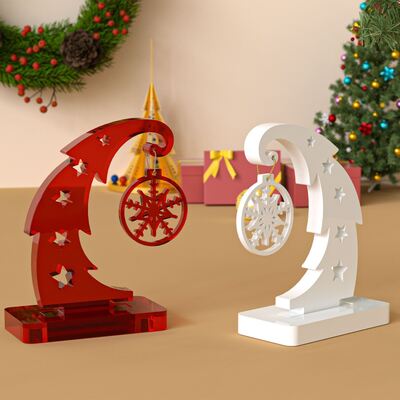 Aromatherapy Gypsum Christmas Tree Snowflake Hanging Base Insert Board DIY Drip Resin Ornament Silicone Mold
