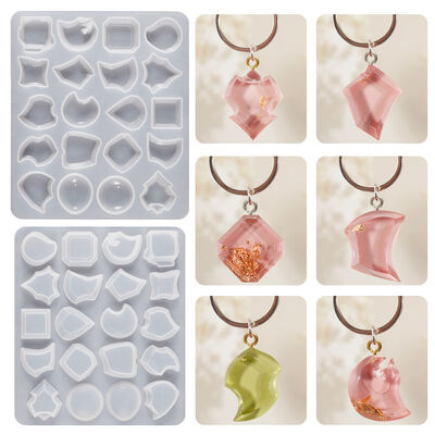 Crystal Dropper DIY Resin Irregular Mirror Gemstone Patch Pendant Jewelry Pendant Silicone Mold