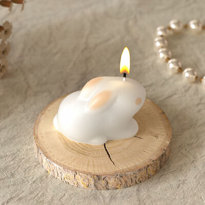 DIY 3D Rabbit Candle Decoration Silicone Mold Easter Aromatherapy Gypsum Grinding Machine