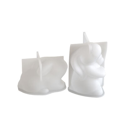 DIY 3D Rabbit Candle Decoration Silicone Mold Easter Aromatherapy Gypsum Grinding Machine