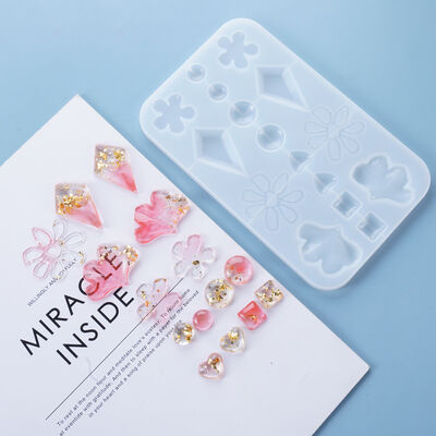 DIY Crystal Dropper Mold Earrings, Earrings, Pendants, Homemade Accessories, Pendants, Mirror Silicone Molds