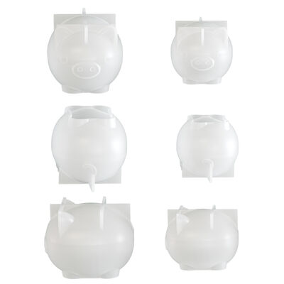3D 3D Pig Silicone Mold DIY Fat Pig Aromatherapy Gift Candle Pendant Gypsum Mold