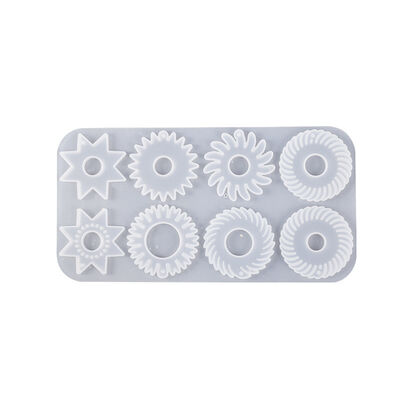 Crystal Dropper Resin DIY Gear Pendant Silicone Mold Punk Style Earrings Necklace Pendant Wholesale