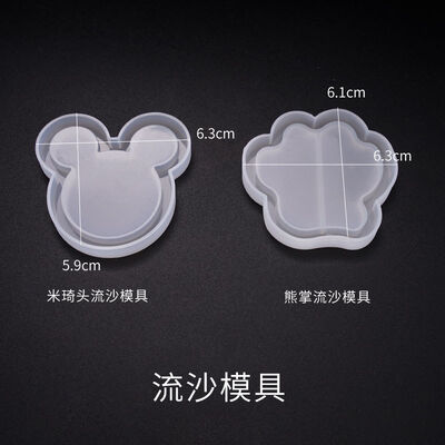 DIY Crystal Dropper Mold, Quicksand Mold, Snowflake Bear Paw Hanging Decoration, Silicone Mirror Mold