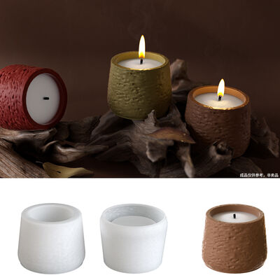 DIY Rock Stone Pattern Storage Can Aromatherapy Gypsum Candle Cup Flower Pot Platform Silicone Mold