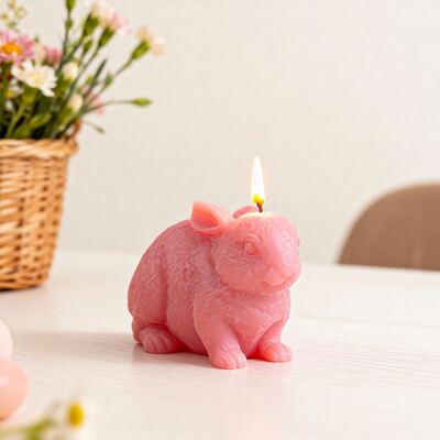 Easter DIY Little Rabbit Aromatherapy Candle Mold 3D Stereoscopic Rabbit Ornament Gypsum Silicone Mold