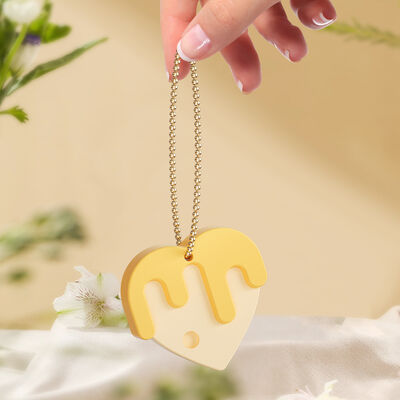 DIY Crystal Dropping Resin Cream ECG Heart Pendant Aromatherapy Tag Keychain Silicone Mold