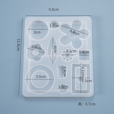 DIY Drip Glue Mold Earrings Earhooks Homemade Jewelry Pendants Flower Pendants Silicone Mold