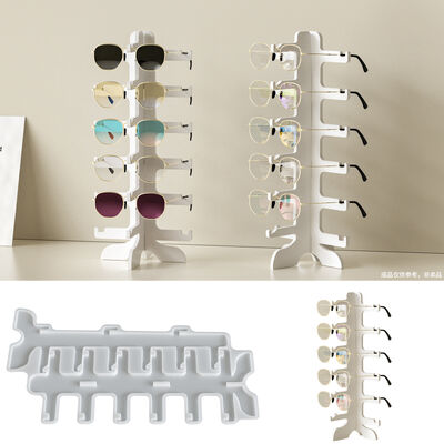 Multi Layer Glasses Holder Silicone Mold DIY Aromatherapy Gypsum Dropper Sunglasses Display Storage Rack Mold