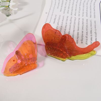 DIY Crystal Dropper Resin Butterfly Wings Kitten Puppy Hair Clip Hair Clip Jewelry Silicone Mold