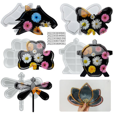 DIY Dropper Gypsum Cement Grinding Tool, Lotus Butterfly Dragonfly Turtle Storage Box, Potted Silicone Mold