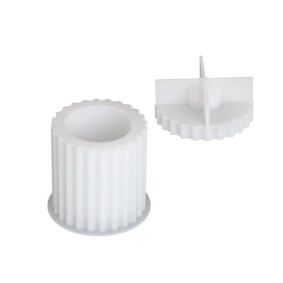 European-style Cylindrical Gear Storage Jar Silicone Mold DIY Scented Candle Gypsum Cup Resin Drip Mold