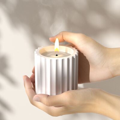 European-style Cylindrical Gear Storage Jar Silicone Mold DIY Scented Candle Gypsum Cup Resin Drip Mold