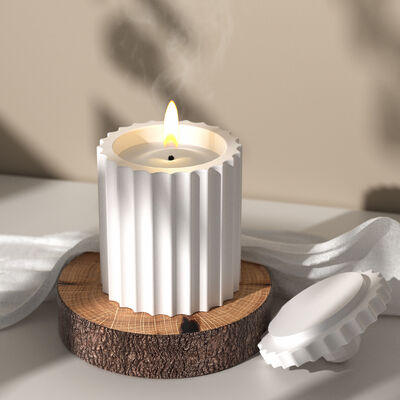 European-style Cylindrical Gear Storage Jar Silicone Mold DIY Scented Candle Gypsum Cup Resin Drip Mold