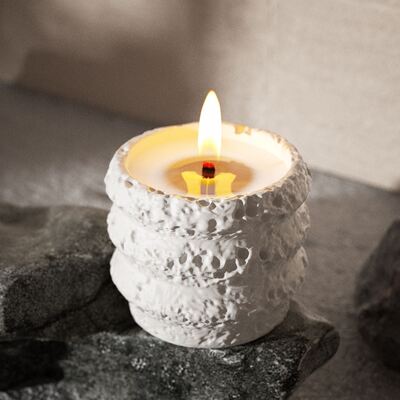 Circular Circle Stone Pattern Storage Box Space Moon Pattern Candle Cup Aromatherapy Gypsum Jar Silicone Mold