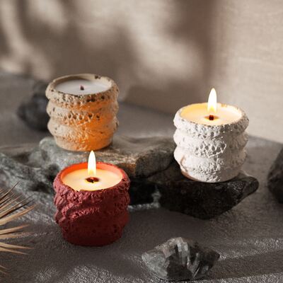 Circular Circle Stone Pattern Storage Box Space Moon Pattern Candle Cup Aromatherapy Gypsum Jar Silicone Mold