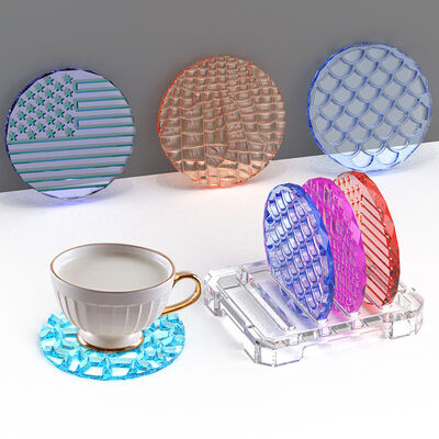 DIY Crystal Dropper Molds, Multiple Edge Cut Coasters, Storage And Table Decorations, Silicone Molds Wholesale