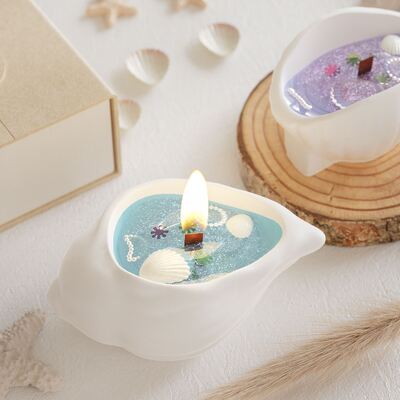 DIY Dropping Resin Aromatherapy Gypsum Conch Shell Candle Cup Ocean Storage Can Silicone Mold