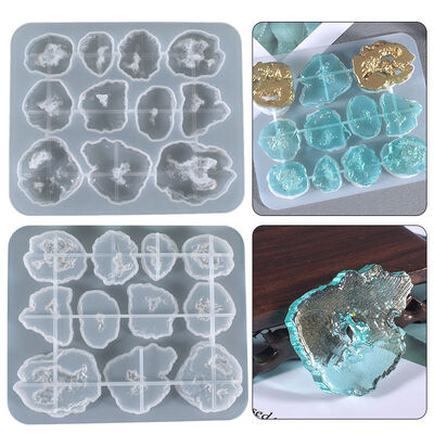 Crystal Cave Pendant Dropping Mold Full Plate Irregular Shaped Crystal Cave Crystal Pendant Silicone Mold