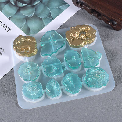 Crystal Cave Pendant Dropping Mold Full Plate Irregular Shaped Crystal Cave Crystal Pendant Silicone Mold