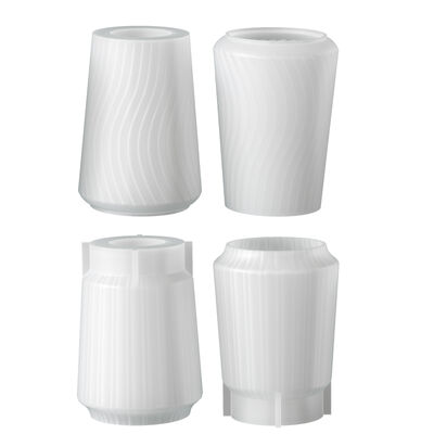 Nordic Ins Vertical Wavy Vase Silicone Mold DIY Hydroponic Flower Pot Candle Container Gypsum Mold
