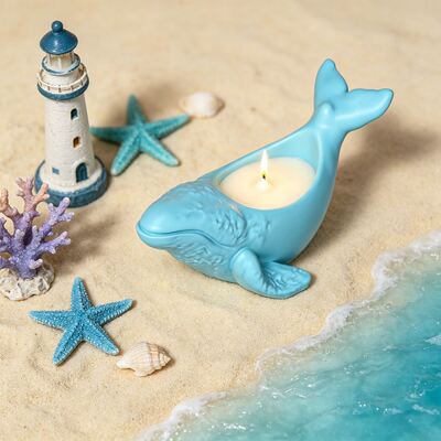 Ocean Ins Wind Whale Candlestick Storage Box Silicone Mold Aromatherapy Candle Gypsum Ornament DIY Home Decoration Mold