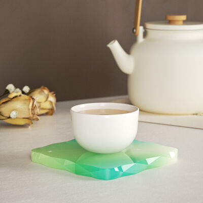 DIY Crystal Dropper Resin Gypsum Coaster Silicone Mold Square Lace Circular Table Coaster Grinder