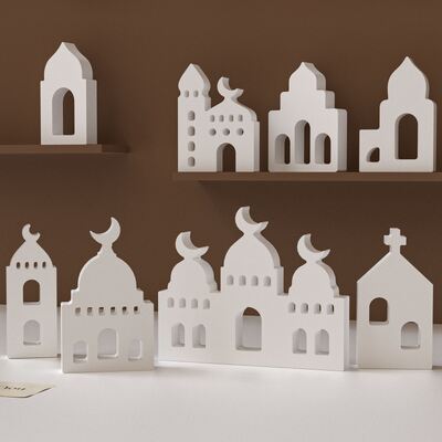 Aromatherapy Gypsum Easter Castle House Decoration Silicone Mold Holiday Gift Dropper Candle Mold