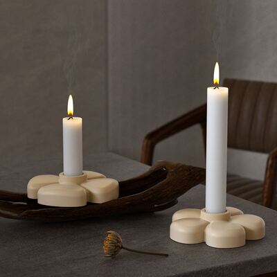 Ins Minimalist Style Four Petal Five Petal Six Petal Flower Candle Holder Ornament Gypsum Candle Base Silicone Mold