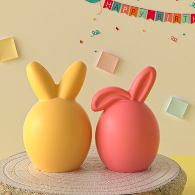 Easter Egg Rabbit Fold Ear Rabbit Straight Ear Rabbit DIY Aromatherapy Candle Rabbit Gypsum Silicone Mold