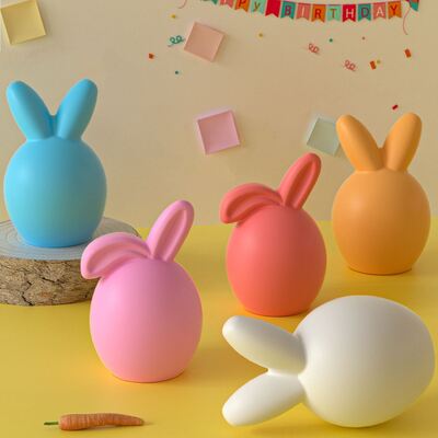 Easter Egg Rabbit Fold Ear Rabbit Straight Ear Rabbit DIY Aromatherapy Candle Rabbit Gypsum Silicone Mold