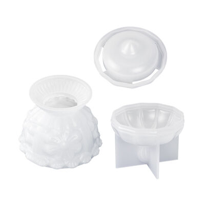 Crystal dropper resin storage flowerpot DIY relief pattern cement gypsum candle cup silicone mold