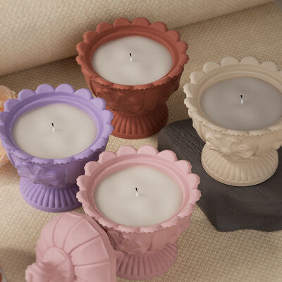 Crystal dropper resin storage flowerpot DIY relief pattern cement gypsum candle cup silicone mold