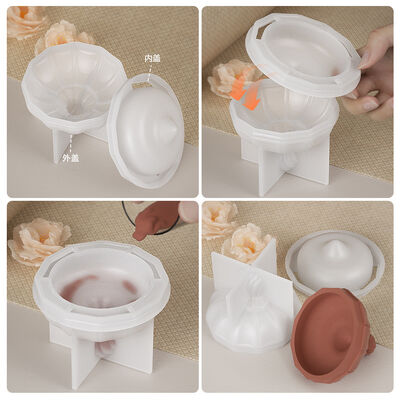 Crystal dropper resin storage flowerpot DIY relief pattern cement gypsum candle cup silicone mold