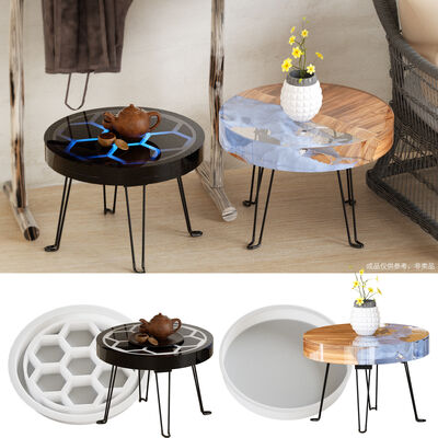 DIY Crystal Dropping Gel Large Circular Table Honeycomb River Table 30cm Round Desktop Silicone Mold