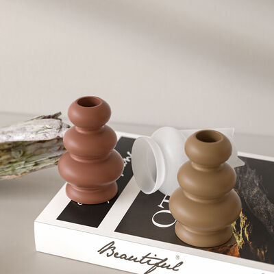 Ins Wind Stacked Circle Candlestick Pendulum Silicone Mold Aromatherapy Gypsum Candle Base Drip Grinding Machine