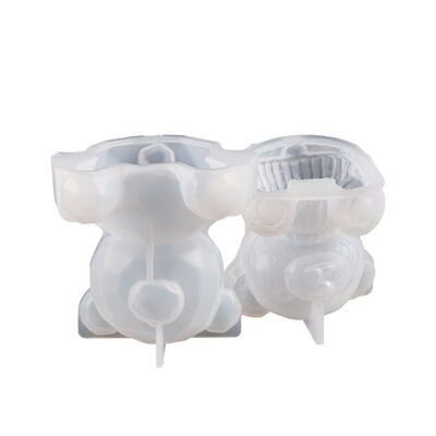 Diamond Bear Ice Grid Silicone Mold DIY Cutting Surface Stereoscopic Geometry Bear Candle Pendant Dropping Grinding Tool