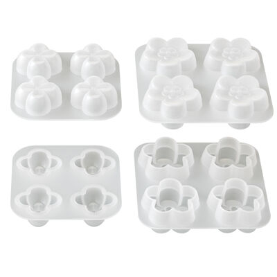 Si Lian Hua Silicone Mold Aromatherapy Tea Wax Sheet Gypsum Candle Mold Home Decoration DIY Mold