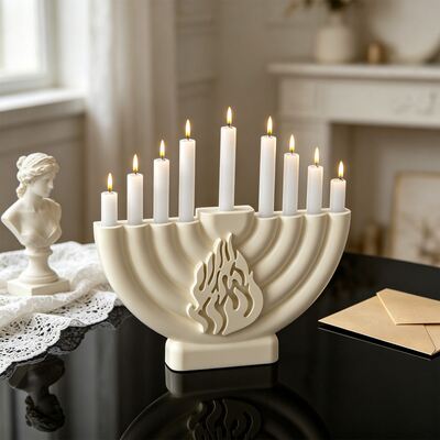 Cross Border Hot Selling Flame Pattern Nine Hole Candle Holder Silicone Mold DIY Aromatherapy Candle Decoration Gypsum Mold