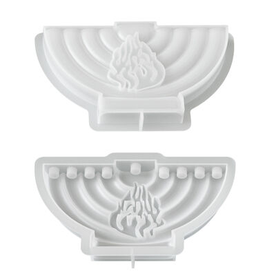 Cross Border Hot Selling Flame Pattern Nine Hole Candle Holder Silicone Mold DIY Aromatherapy Candle Decoration Gypsum Mold